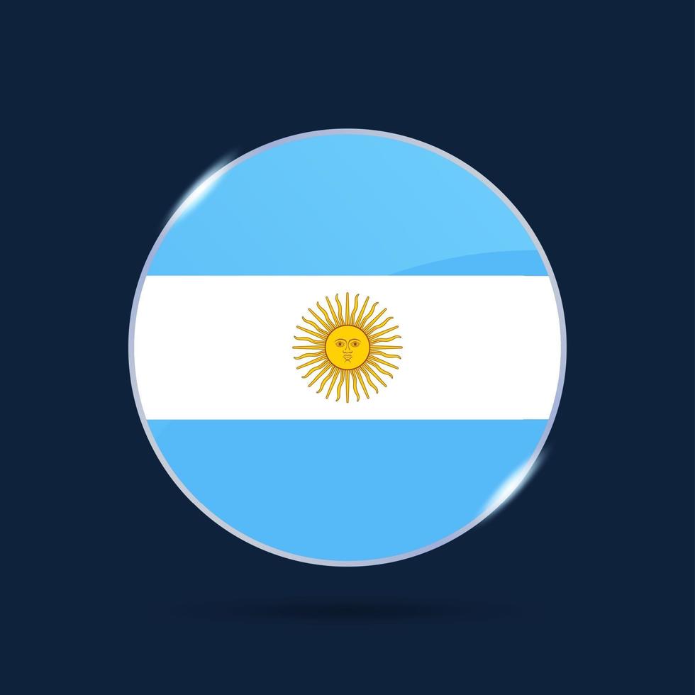 Argentinië nationale vlag cirkel knoppictogram vector