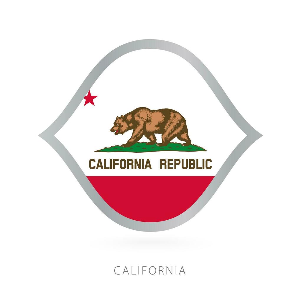 Californië nationaal team vlag in stijl voor Internationale basketbal wedstrijden. vector