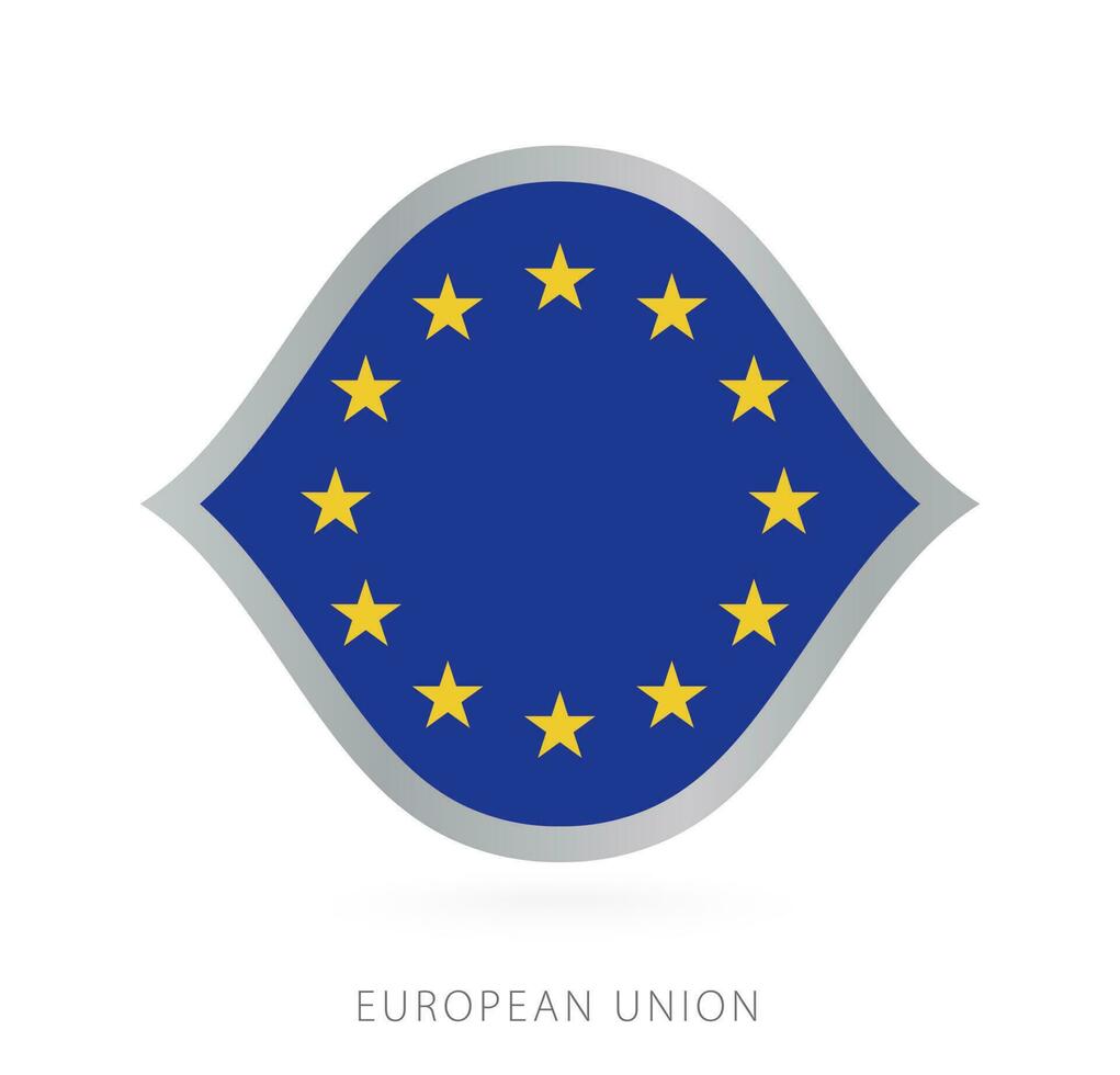 Europese unie nationaal team vlag in stijl voor Internationale basketbal wedstrijden. vector