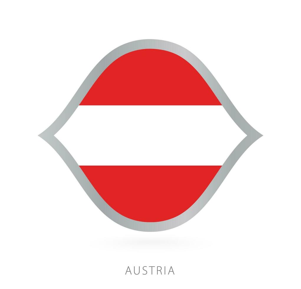 Oostenrijk nationaal team vlag in stijl voor Internationale basketbal wedstrijden. vector