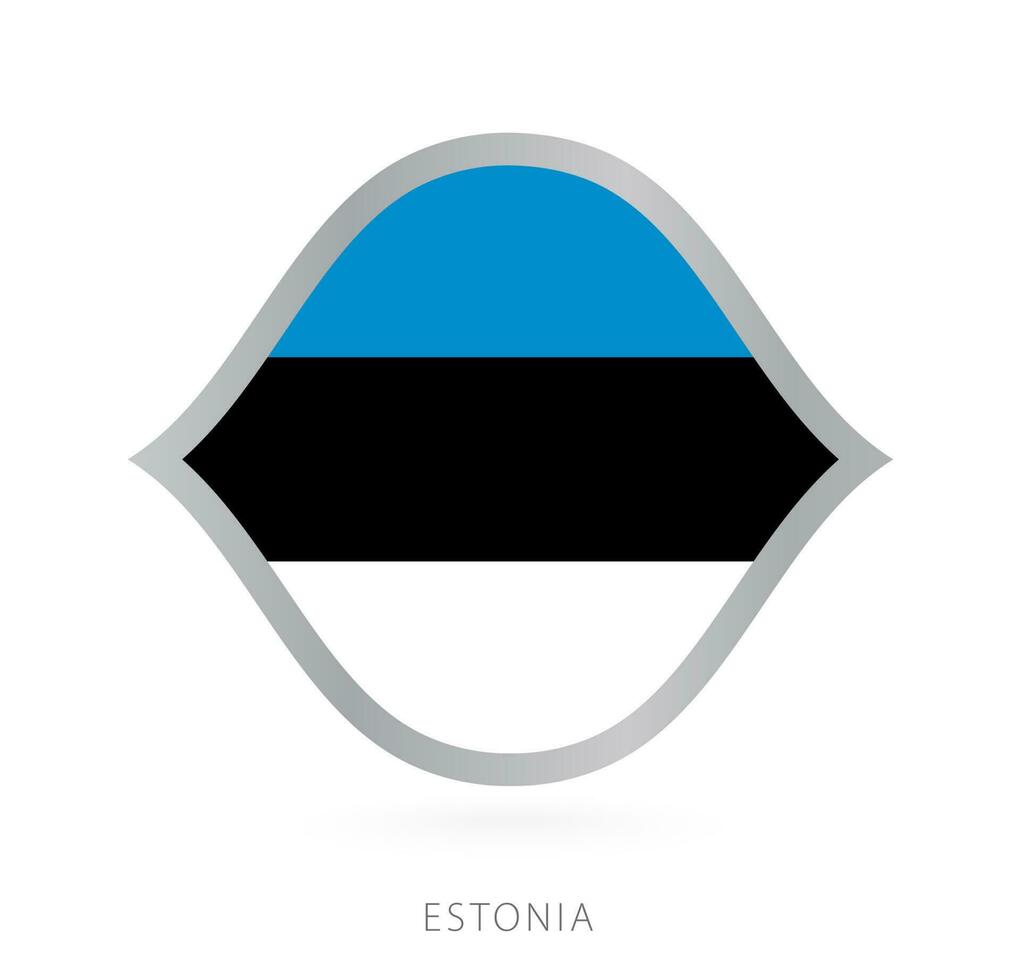 Estland nationaal team vlag in stijl voor Internationale basketbal wedstrijden. vector