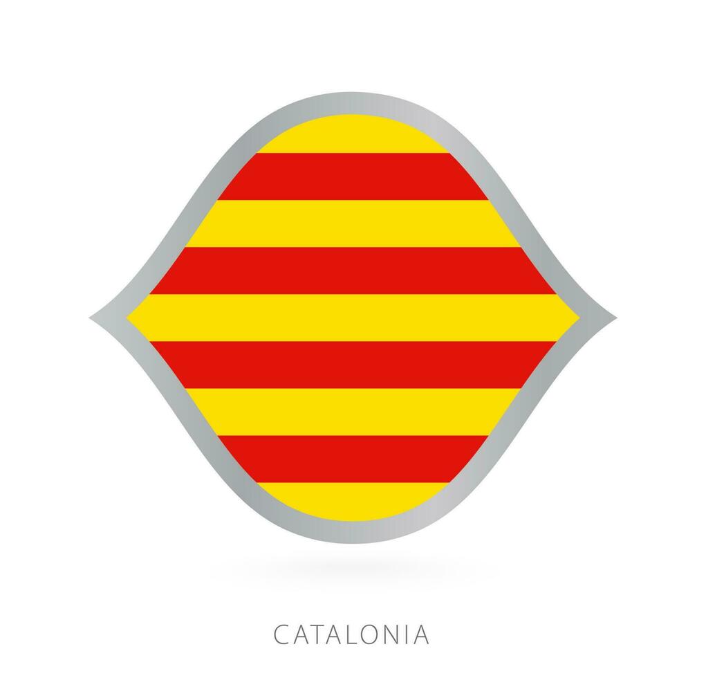 Catalonië nationaal team vlag in stijl voor Internationale basketbal wedstrijden. vector