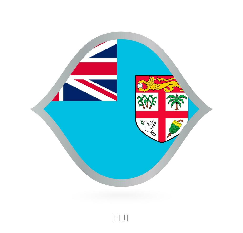 fiji nationaal team vlag in stijl voor Internationale basketbal wedstrijden. vector