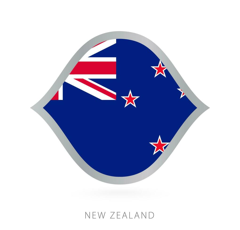 nieuw Zeeland nationaal team vlag in stijl voor Internationale basketbal wedstrijden. vector