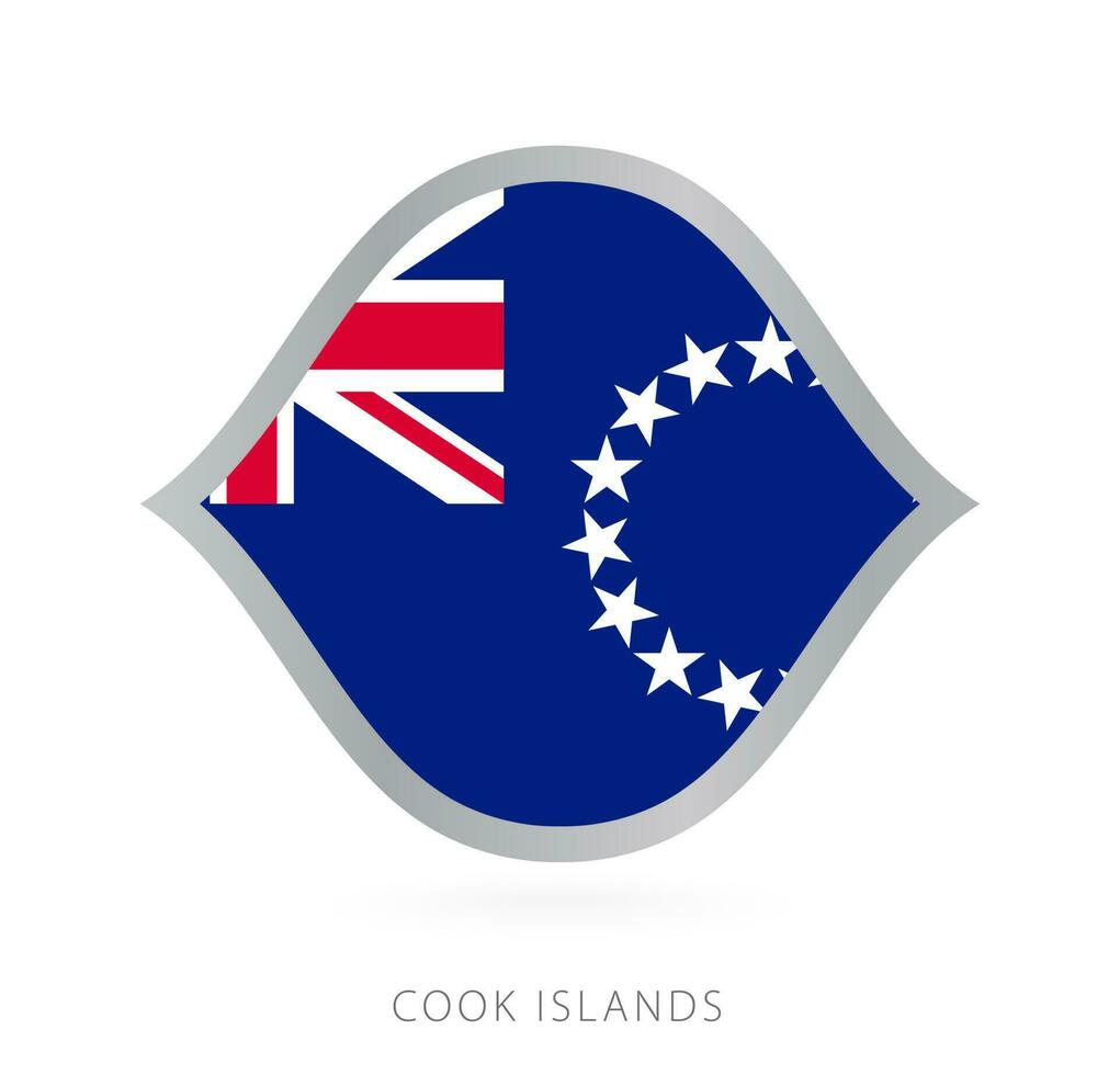 koken eilanden nationaal team vlag in stijl voor Internationale basketbal wedstrijden. vector