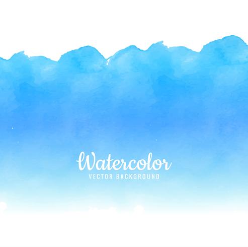 abstracte verf penseel blauwe aquarel ontwerp vector