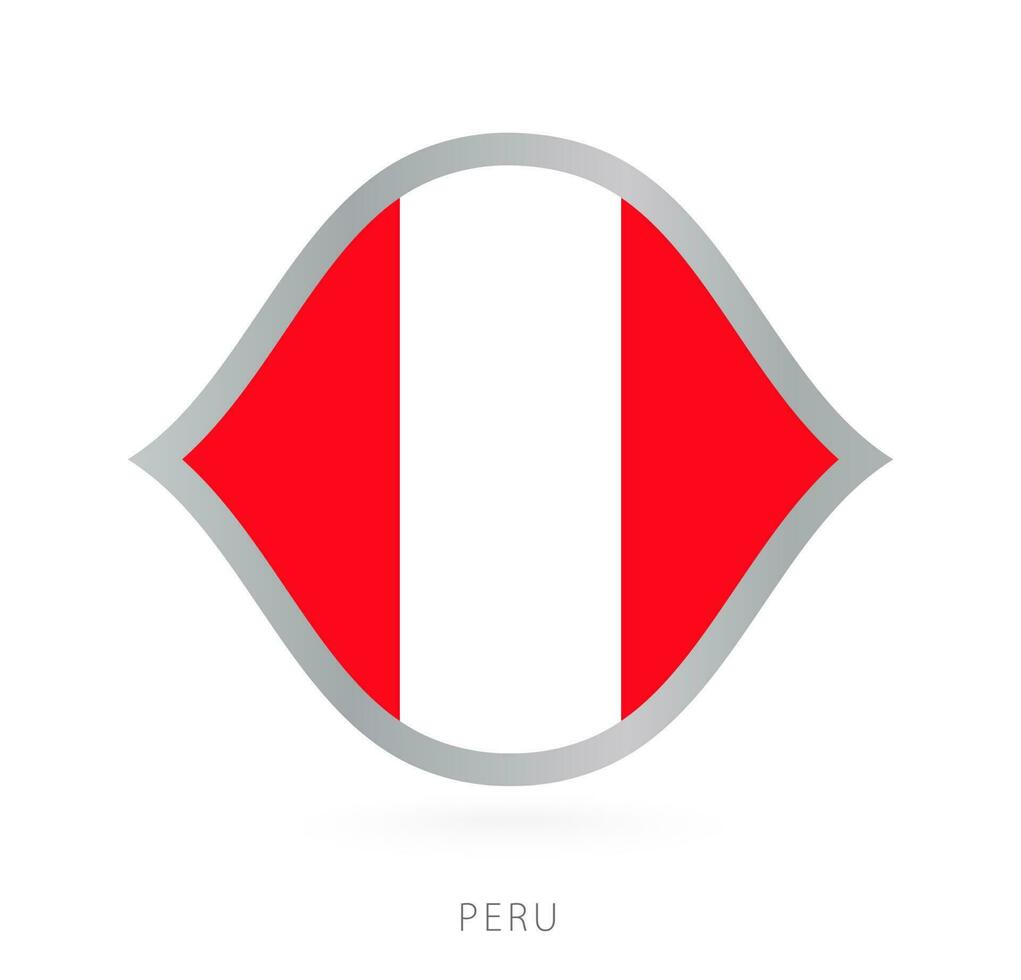 Peru nationaal team vlag in stijl voor Internationale basketbal wedstrijden. vector