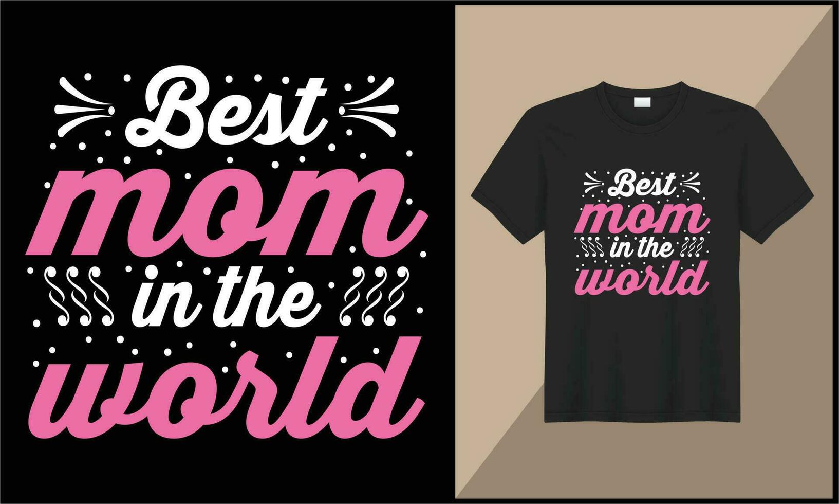 het beste mam in de wereld typografie t overhemd ontwerp illustratie ontwerp vector