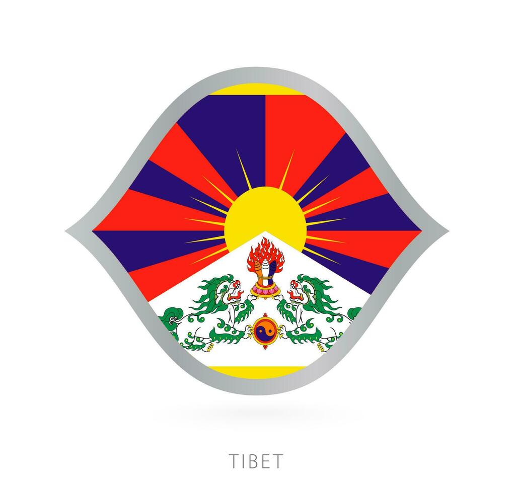 Tibet nationaal team vlag in stijl voor Internationale basketbal wedstrijden. vector