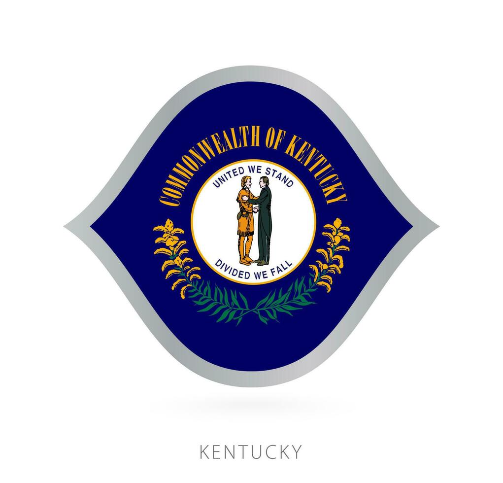 Kentucky nationaal team vlag in stijl voor Internationale basketbal wedstrijden. vector