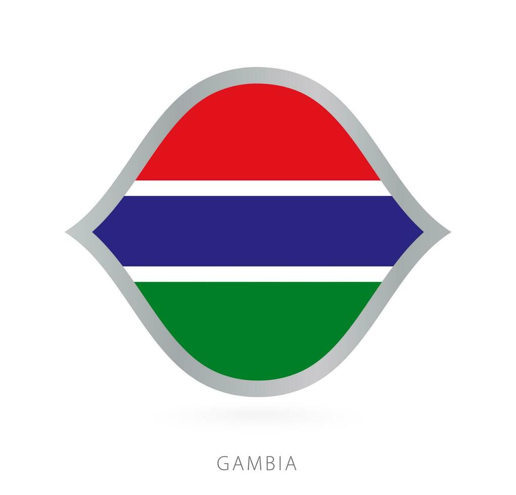 Gambia nationaal team vlag in stijl voor Internationale basketbal wedstrijden. vector