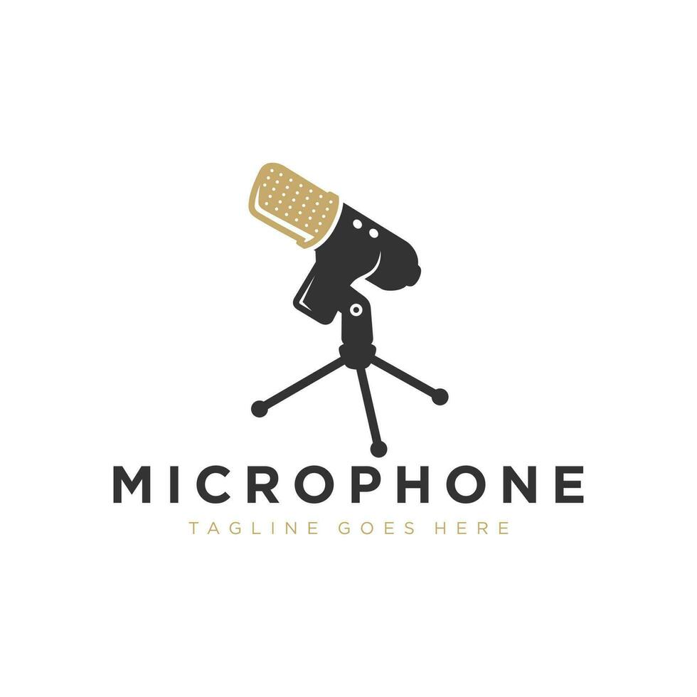 microfoon vector illustratie logo ontwerp