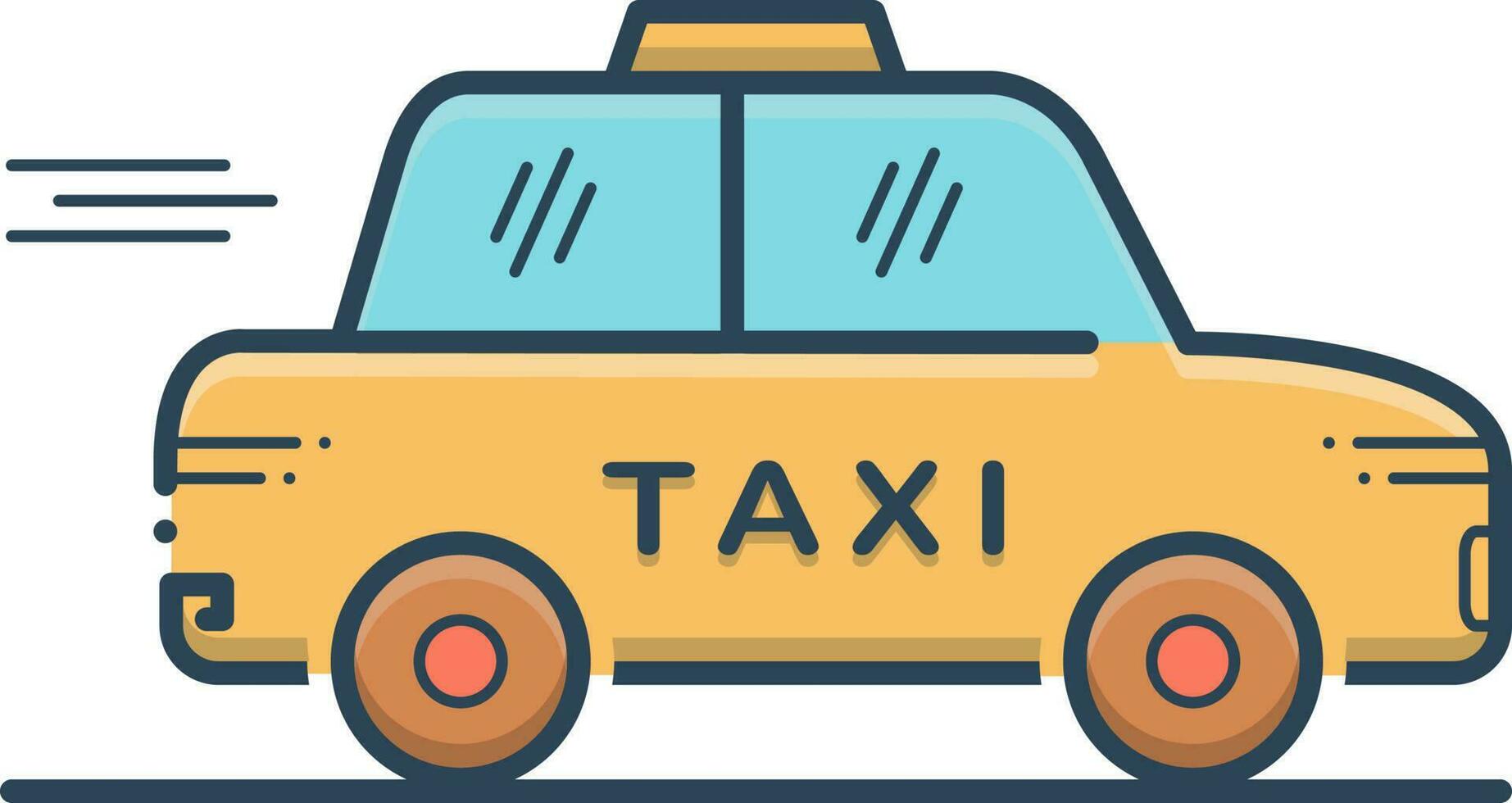 kleur icoon voor taxi vector