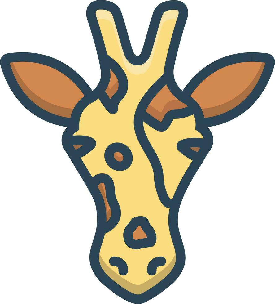 kleur icoon voor giraffe vector