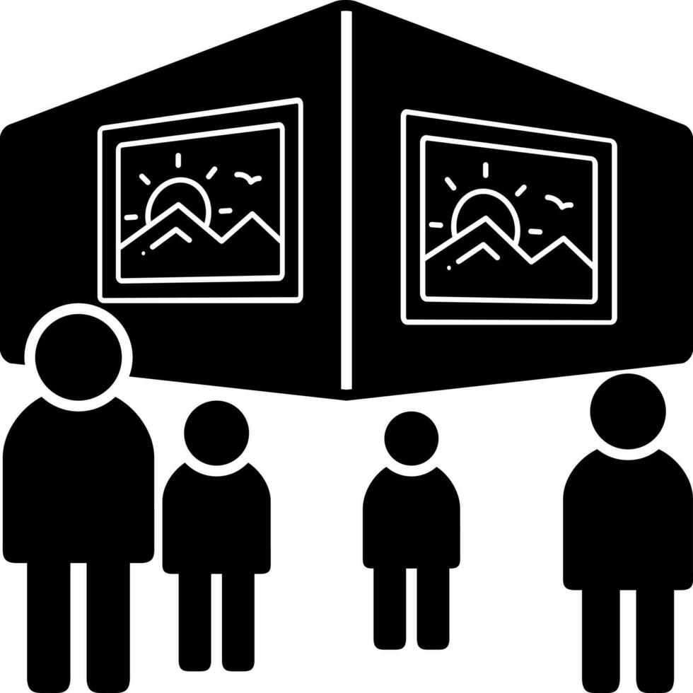 solide icoon voor viewing vector