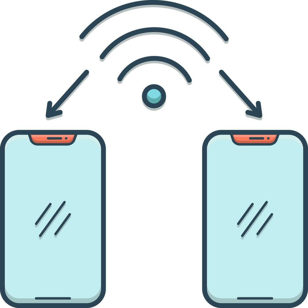 kleur icoon voor Wifi verbinding vector