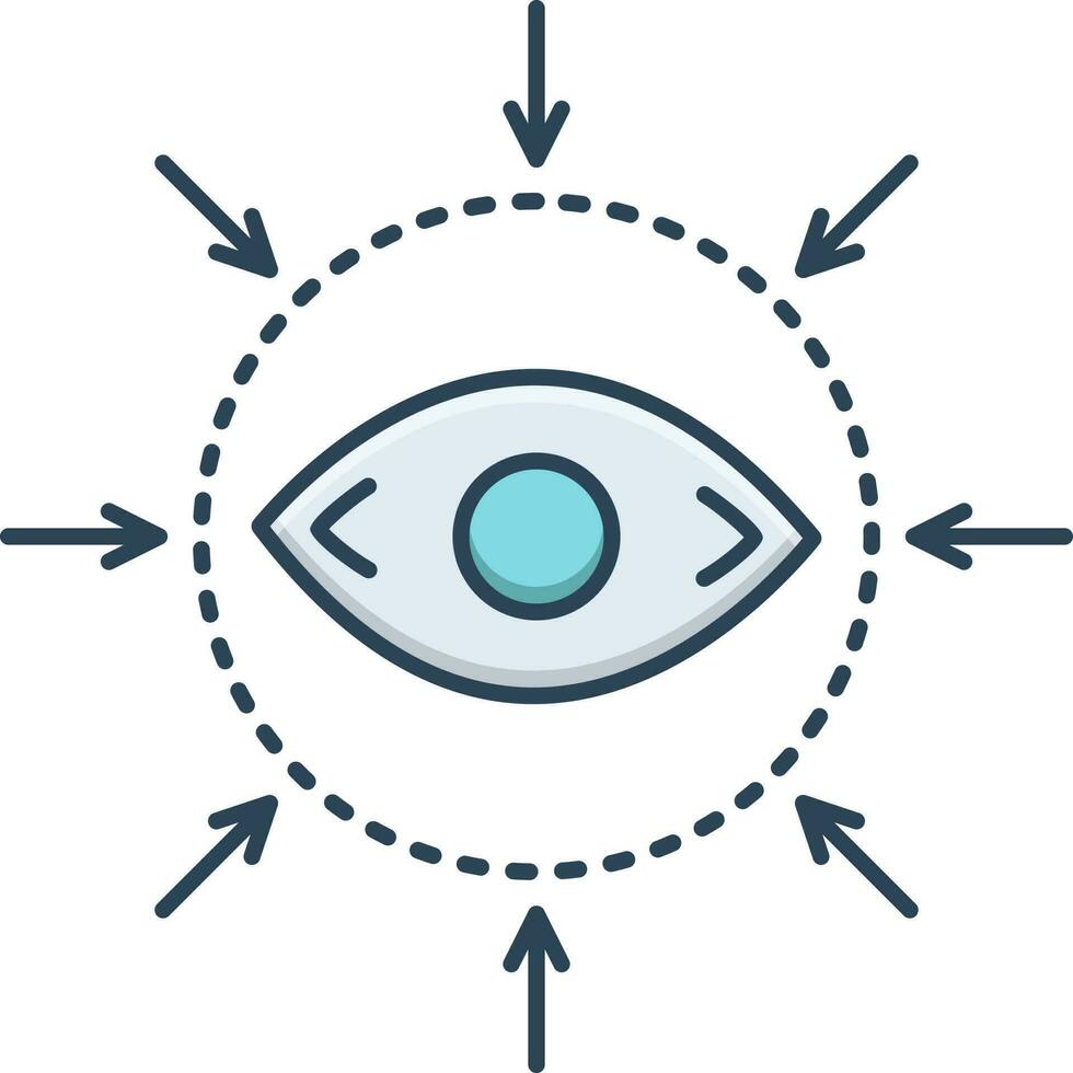 kleur icoon voor oog zorg Diensten vector