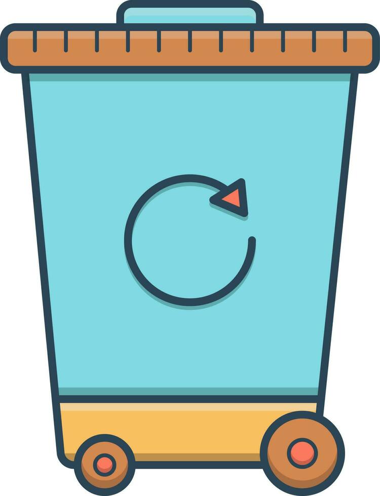 kleur icoon voor recycle vector