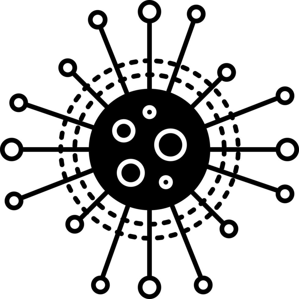 solide icoon voor virus vector