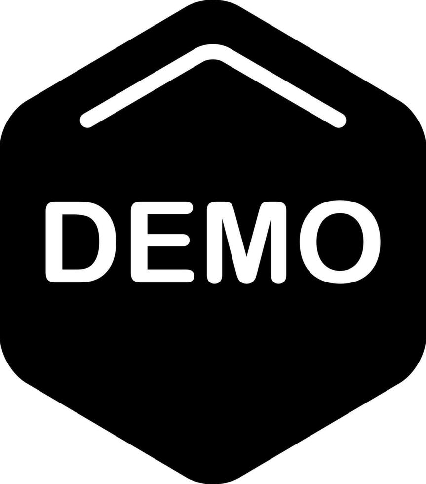 solide icoon voor demo vector
