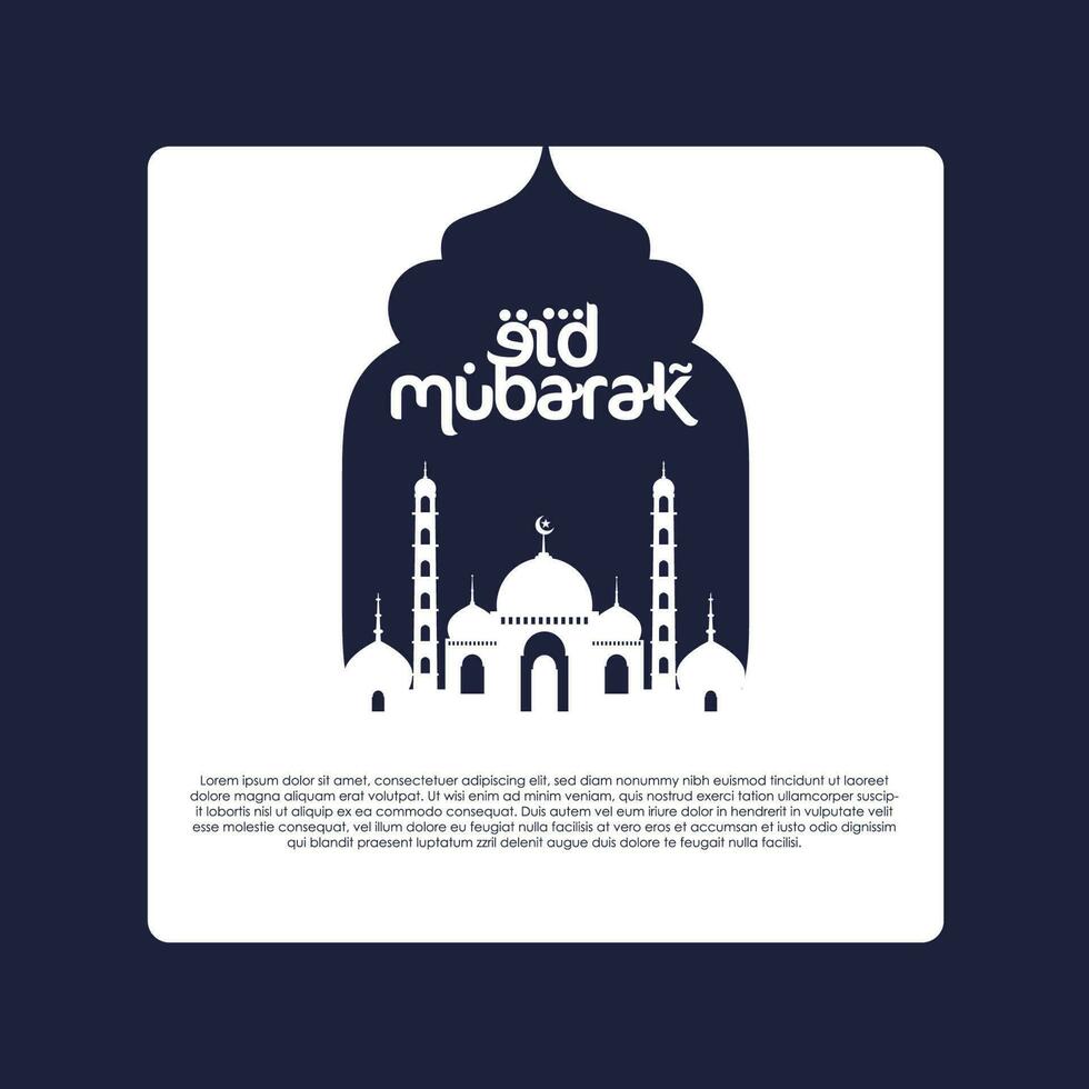 eid mubarak logo vector