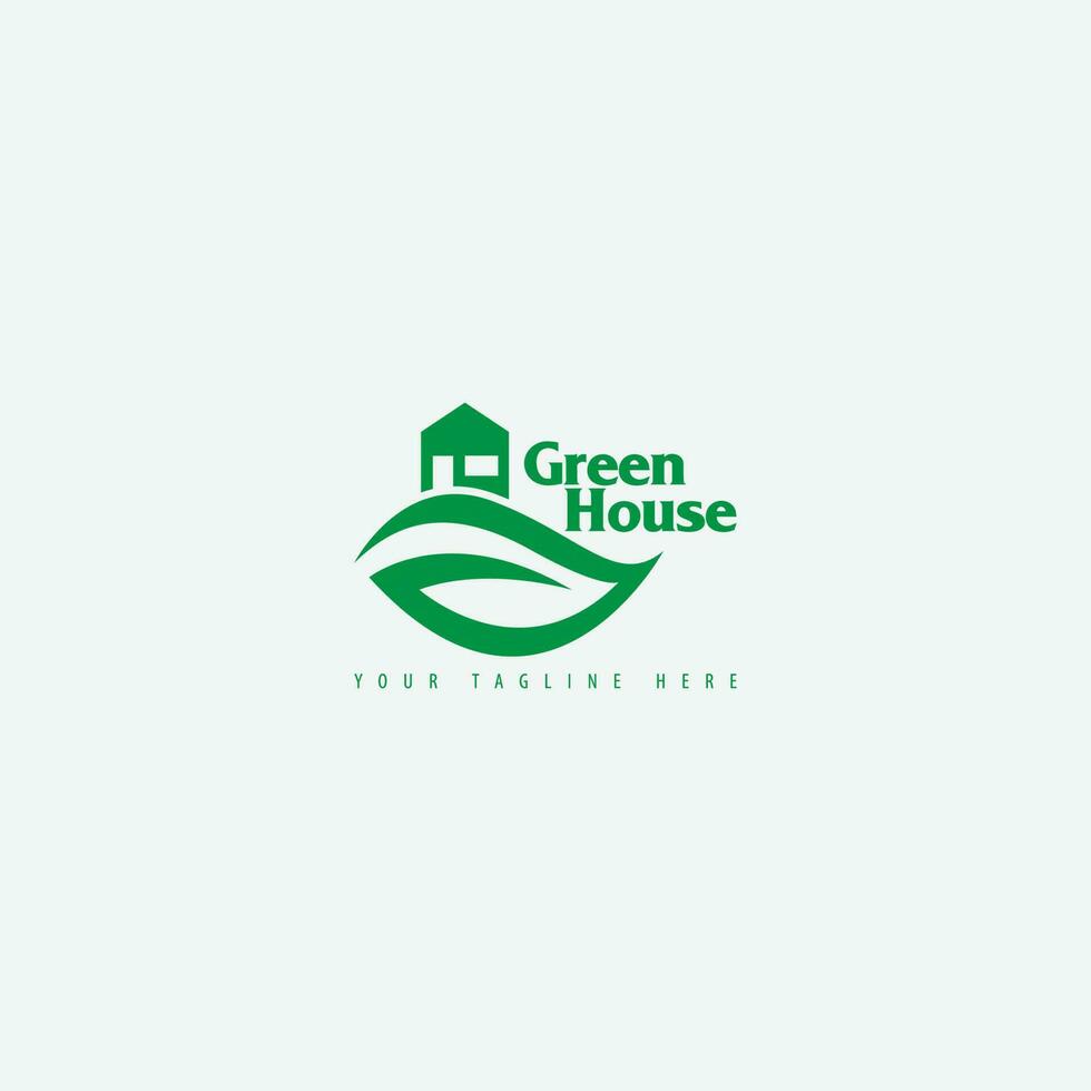 groen huis logo vector