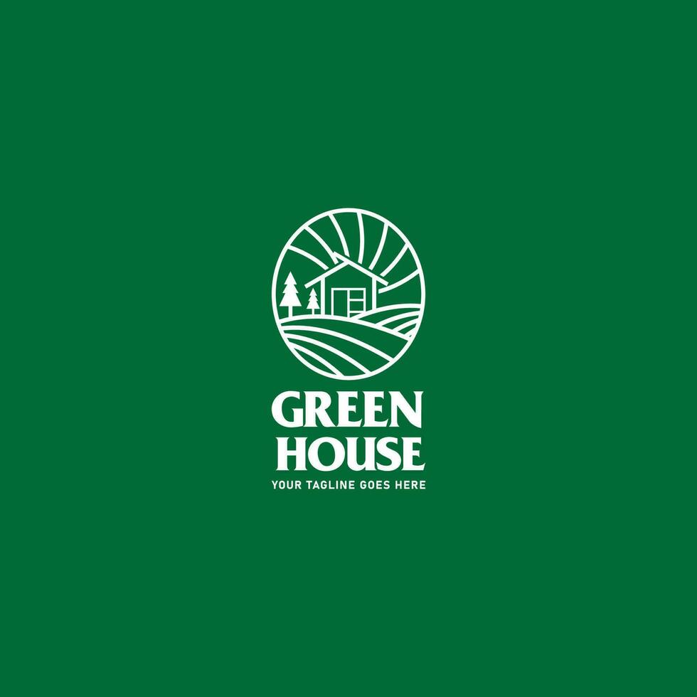 groen huis logo vector