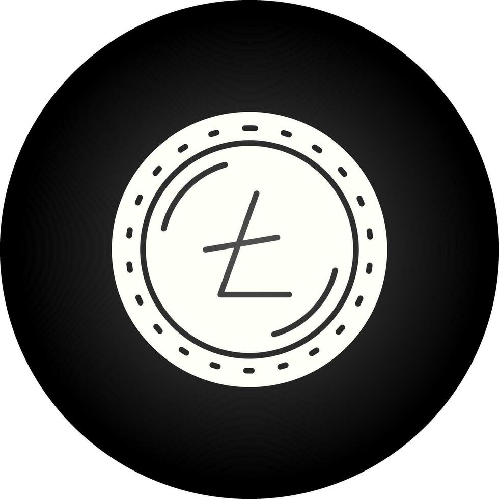 litecoin valuta vector icoon