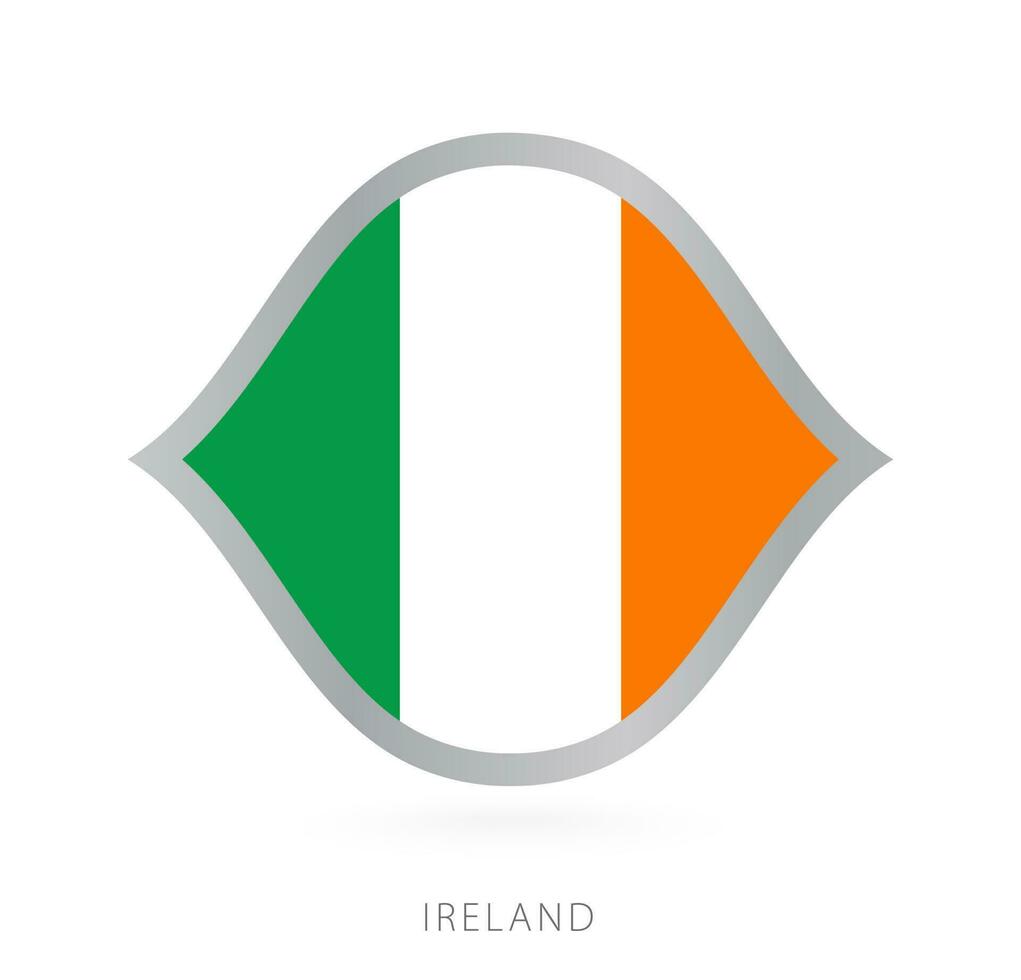 Ierland nationaal team vlag in stijl voor Internationale basketbal wedstrijden. vector