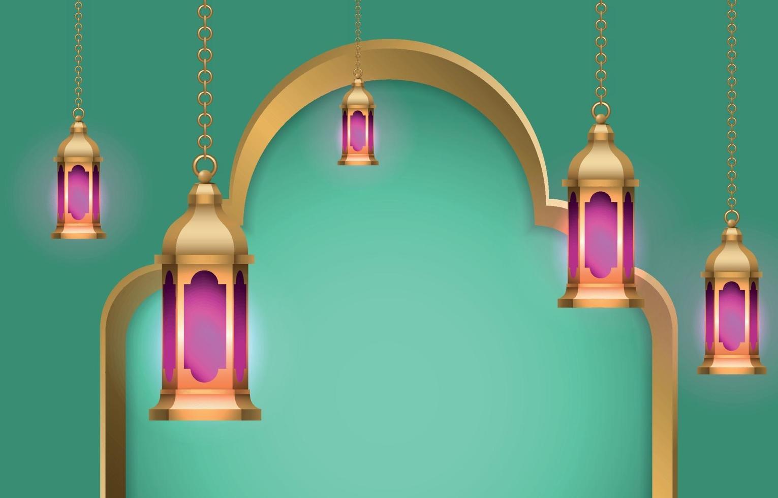 islamitische lantaarn achtergrond vector