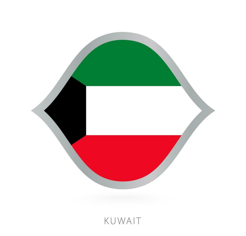 Koeweit nationaal team vlag in stijl voor Internationale basketbal wedstrijden. vector