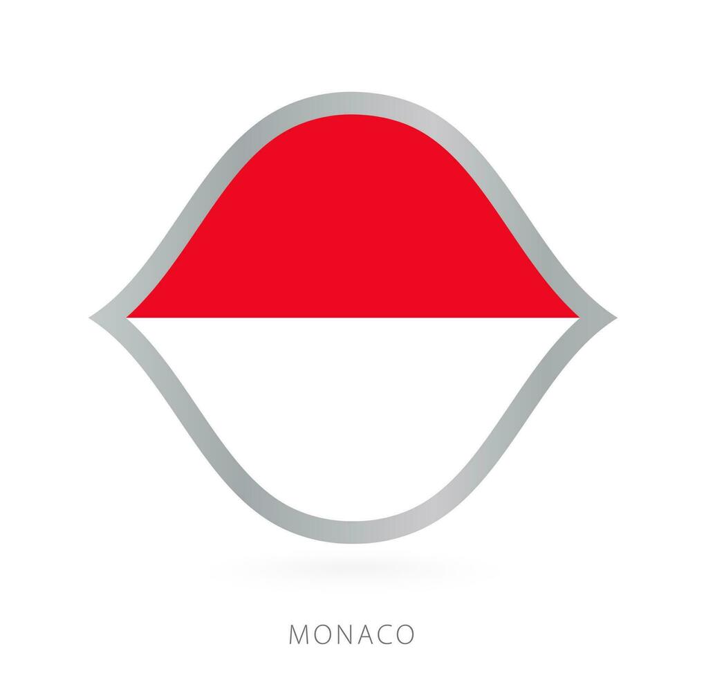 Monaco nationaal team vlag in stijl voor Internationale basketbal wedstrijden. vector