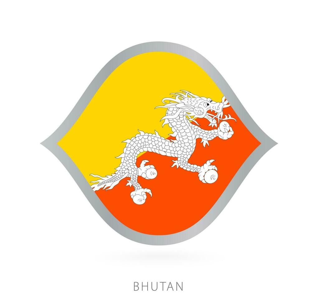 Bhutan nationaal team vlag in stijl voor Internationale basketbal wedstrijden. vector