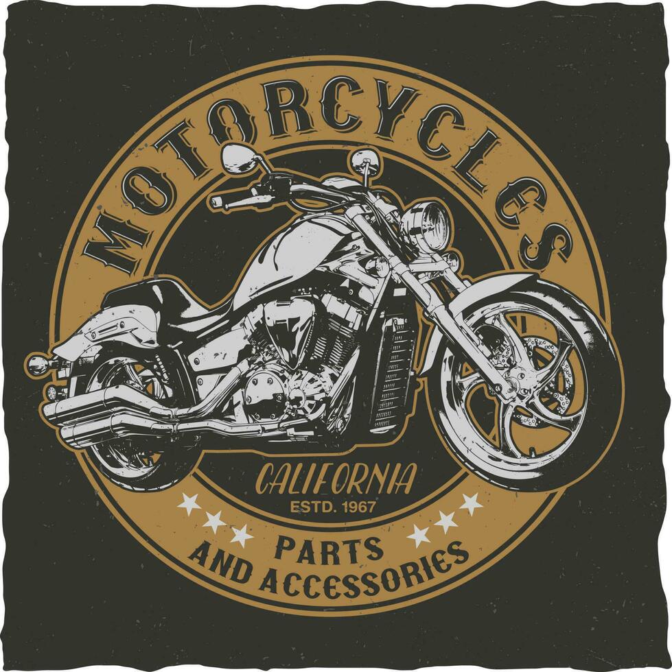 motorfietsen een deel en accessoires, vector icoon voor speedway motoren sport. motorfiets racing en snelheid moto retro grunge t-shirt afdrukken, fietser motorcross, of autosport Op maat embleem