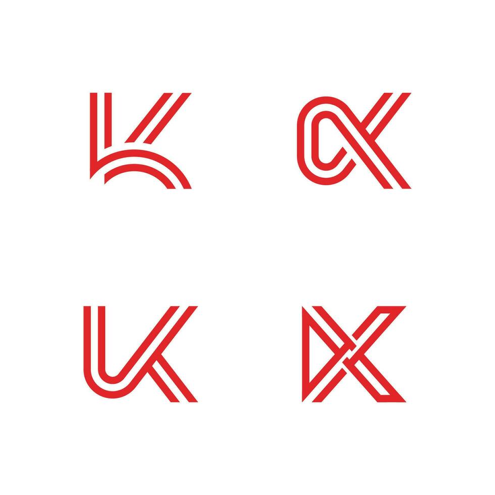 brief k logo vector sjabloon, creatief k brief eerste logo ontwerp