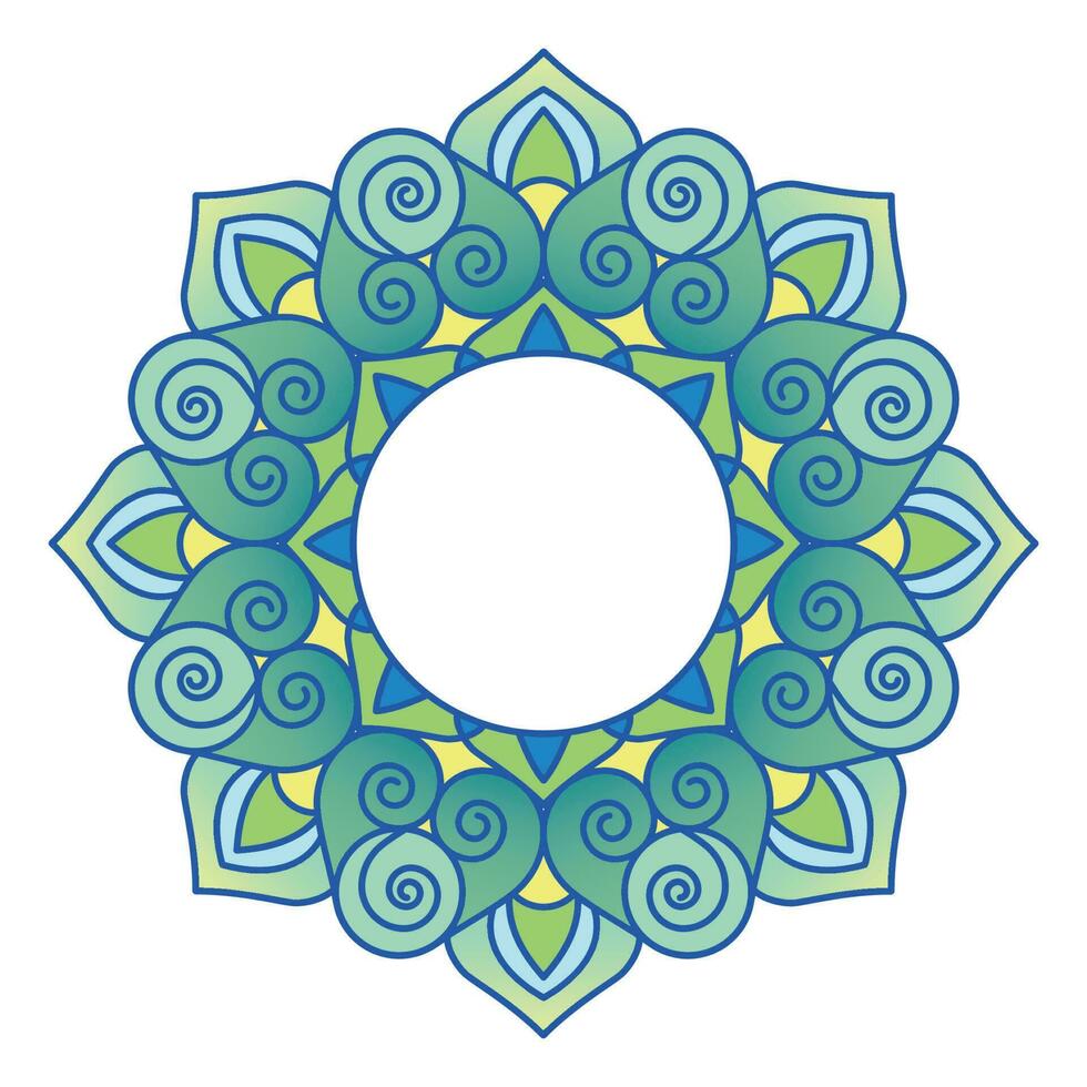kleurrijk rangoli ontwerp geïsoleerd Aan een wit achtergrond. vector