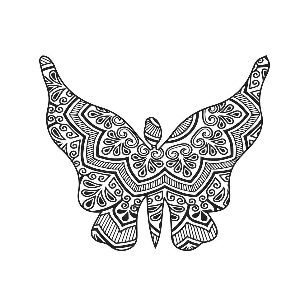 vector buterfly mandala kleur bladzijde voor volwassen