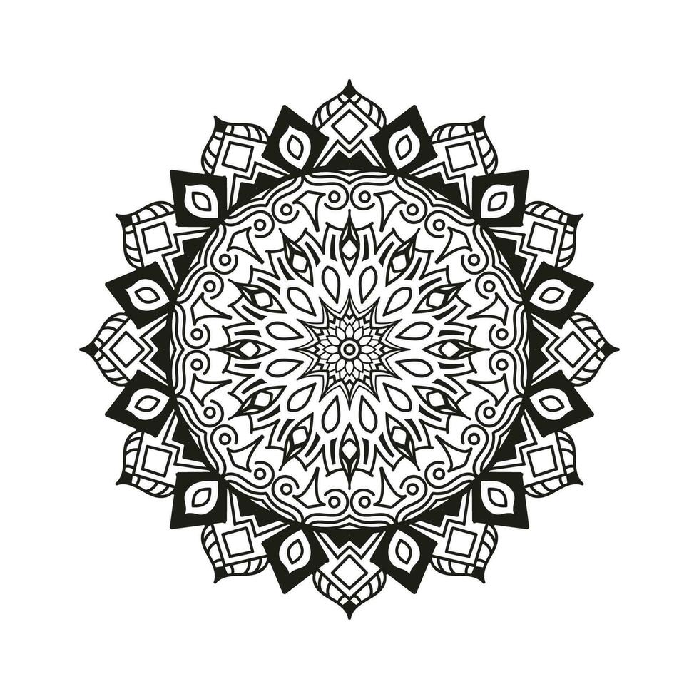 decoratief mandala en patroon voor mehndi, bruiloft, Islam. schets mandala's kleur boek bladzijde. vector