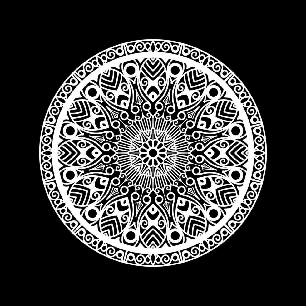 decoratief mandala en patroon voor mehndi, bruiloft, Islam. schets mandala's kleur boek bladzijde. vector