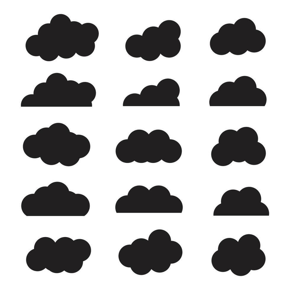 weer icoon, wolken vector bundel, lucht wolken clip art, zwart en wit wolken eps, tekenfilm wolken bundel, lijn kunst snoep wolken grafiek vector, schets regen wolken vector silhouet