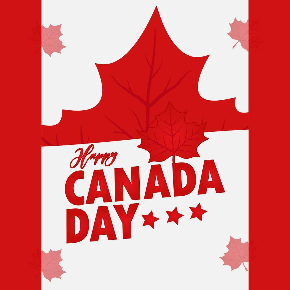 gelukkig Canada dag vector illustratie. gelukkig Canada dag vakantie uitnodiging ontwerp. Canada onafhankelijkheid dag vector achtergrond