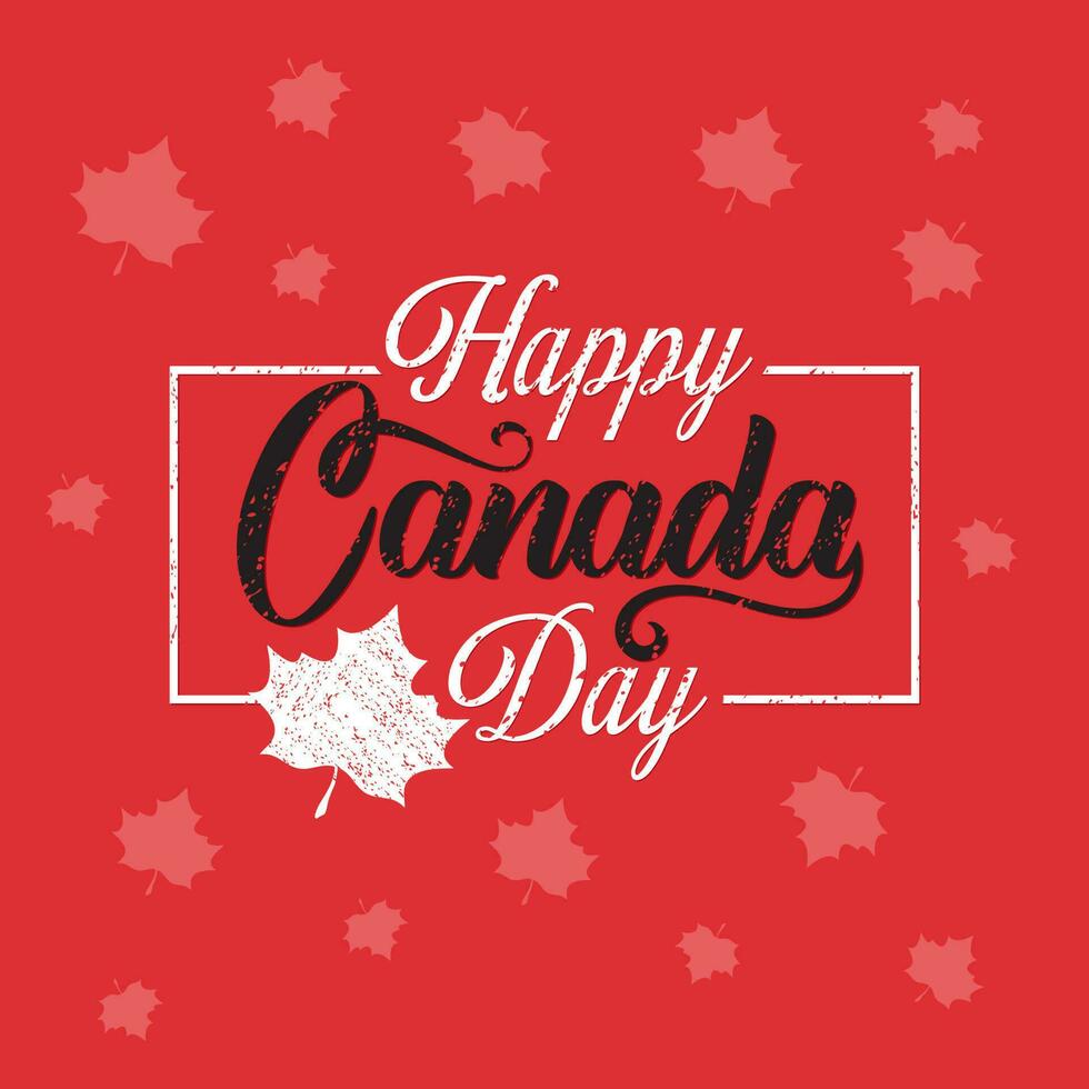 gelukkig Canada dag vector illustratie. gelukkig Canada dag vakantie uitnodiging ontwerp. Canada onafhankelijkheid dag vector achtergrond