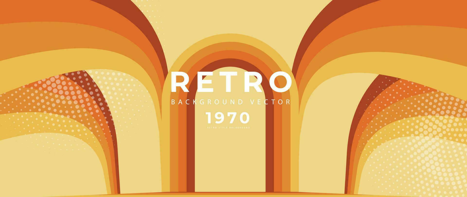 abstract retro jaren 70 achtergrond vector. kleurrijk wijnoogst 1970 elegant behang met lijnen, strepen, kromme, cirkel vormen. illustratie ontwerp geschikt voor poster, banier, decoratief, muur kunst. vector