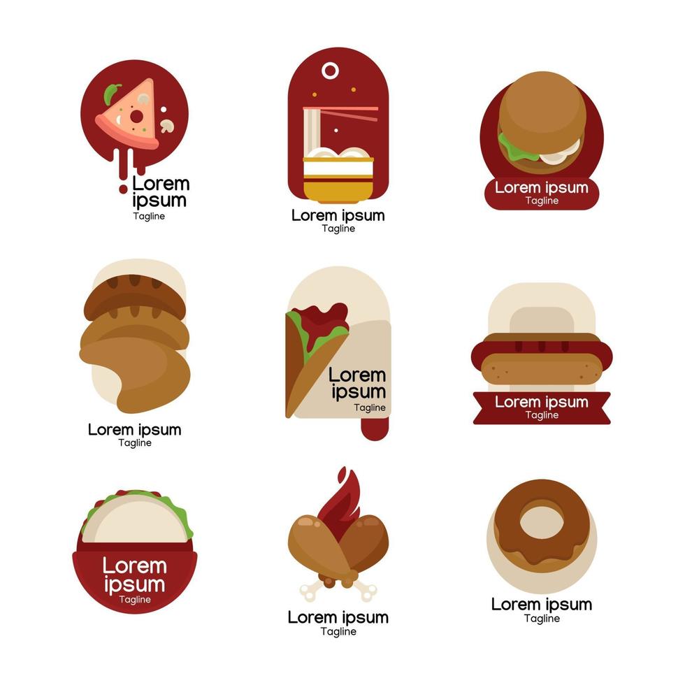 voedsel logo collectie vector