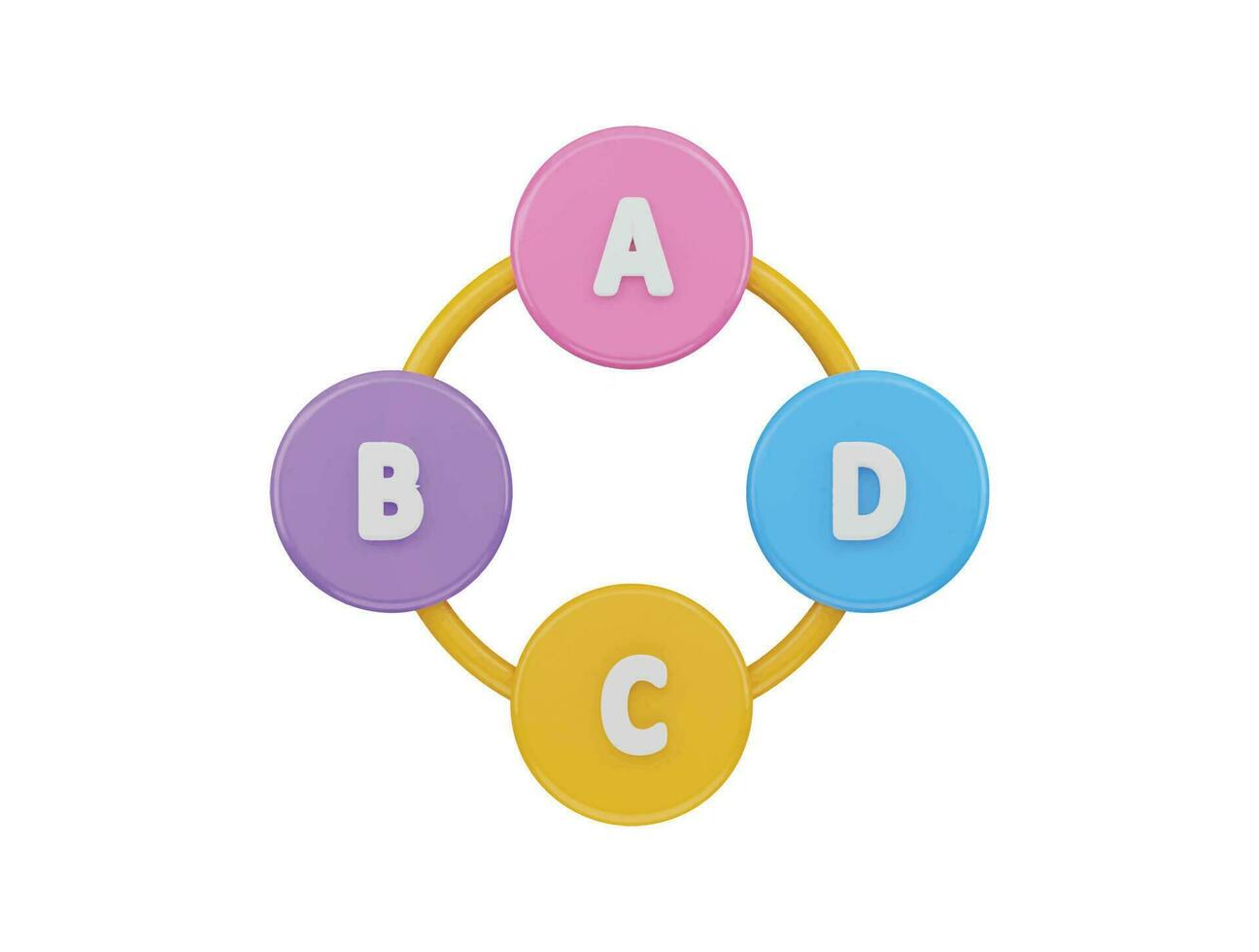 cirkel infographic icoon 3d renderen vector illustratie