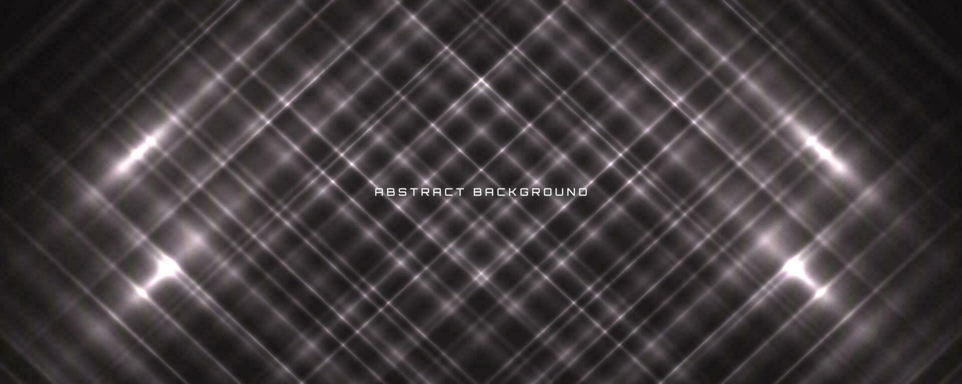 3d grijs zwart techno abstract achtergrond overlappen laag Aan donker ruimte met lichten beweging decoratie concept. modern grafisch ontwerp element gloeiend stijl voor banier, folder, kaart, of brochure Hoes vector
