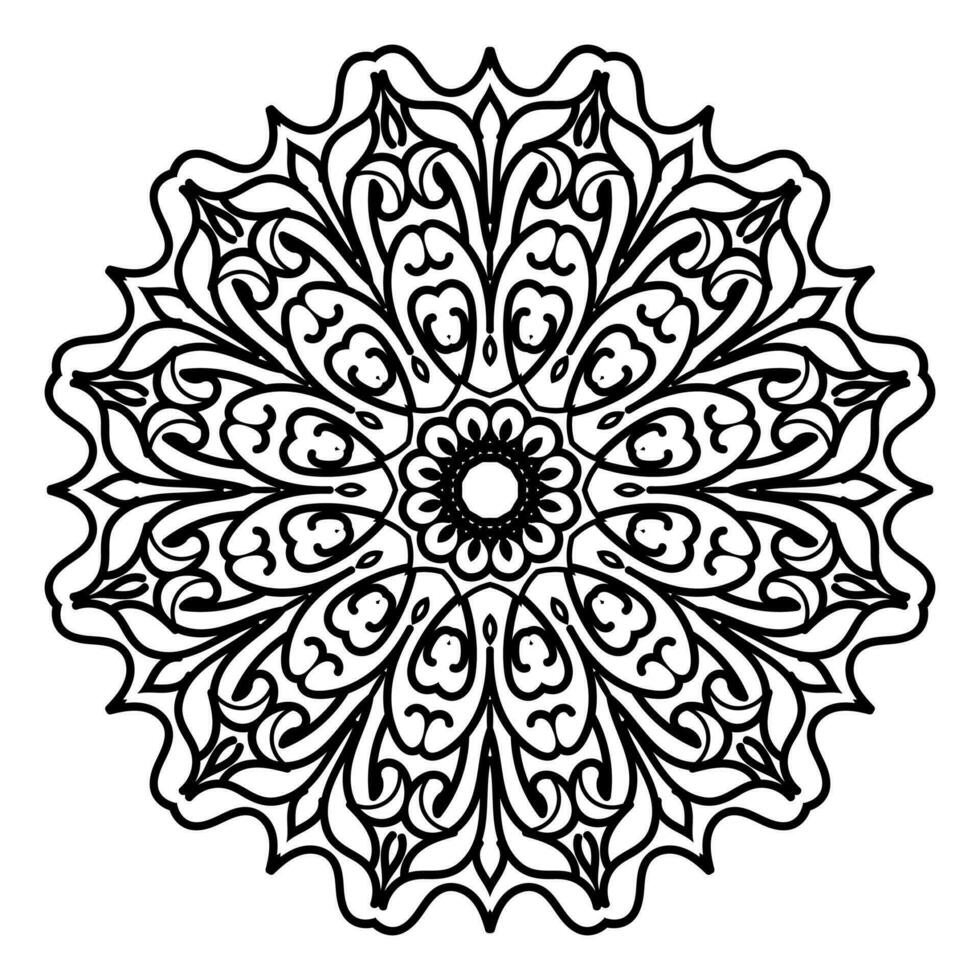 vrij oosters patroon, wijnoogst decoratief elementen. Islam, Arabisch, Indisch, marokkaans, Turks poef motieven kleur bladzijde. bloem mandala vector illustratie.