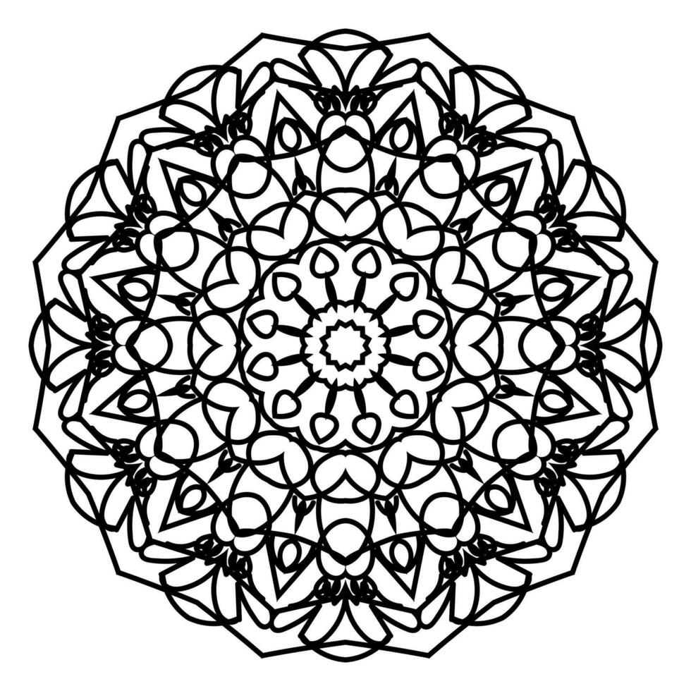 vrij oosters patroon, wijnoogst decoratief elementen. Islam, Arabisch, Indisch, marokkaans, Turks poef motieven kleur bladzijde. bloem mandala vector illustratie.