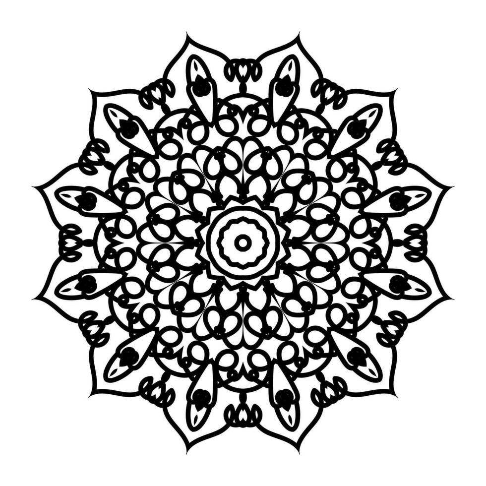 vrij oosters patroon, wijnoogst decoratief elementen. Islam, Arabisch, Indisch, marokkaans, Turks poef motieven kleur bladzijde. bloem mandala vector illustratie.