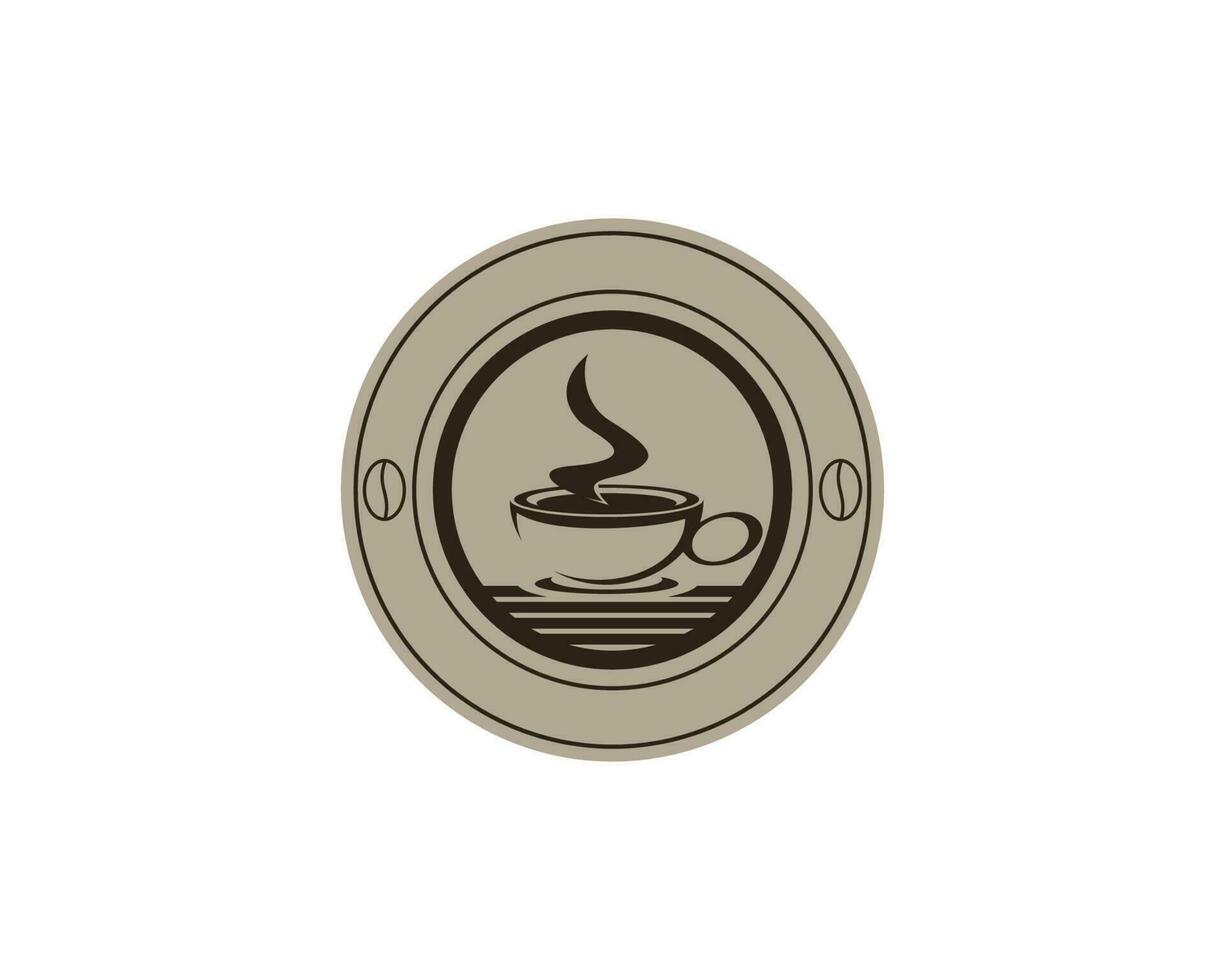 vector illustratie van wijnoogst koffie logo.